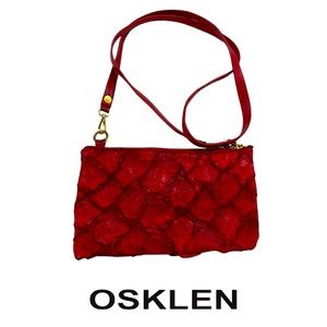 Osklen Pirarucu Fish Leather Crossbody/Sling Bag